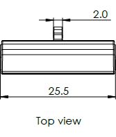 Networking accessories spatial measurements surface mounting kit top view v1.png