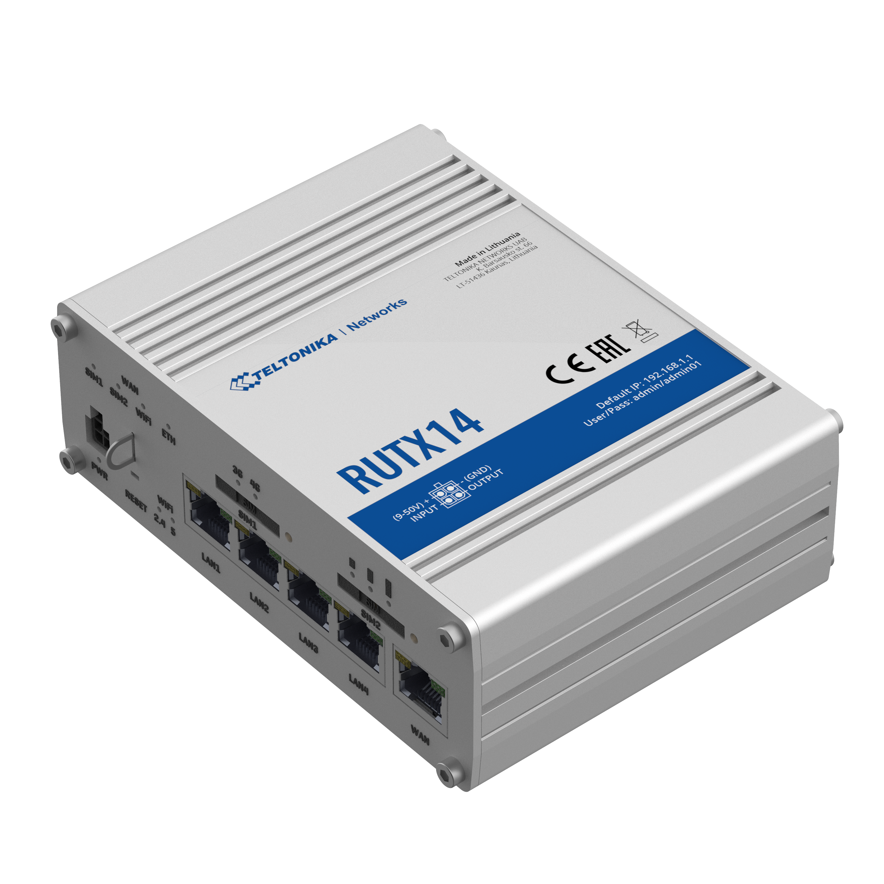 RUTX14 - Industrial Cellular Router. 4G LTE (Cat 12)