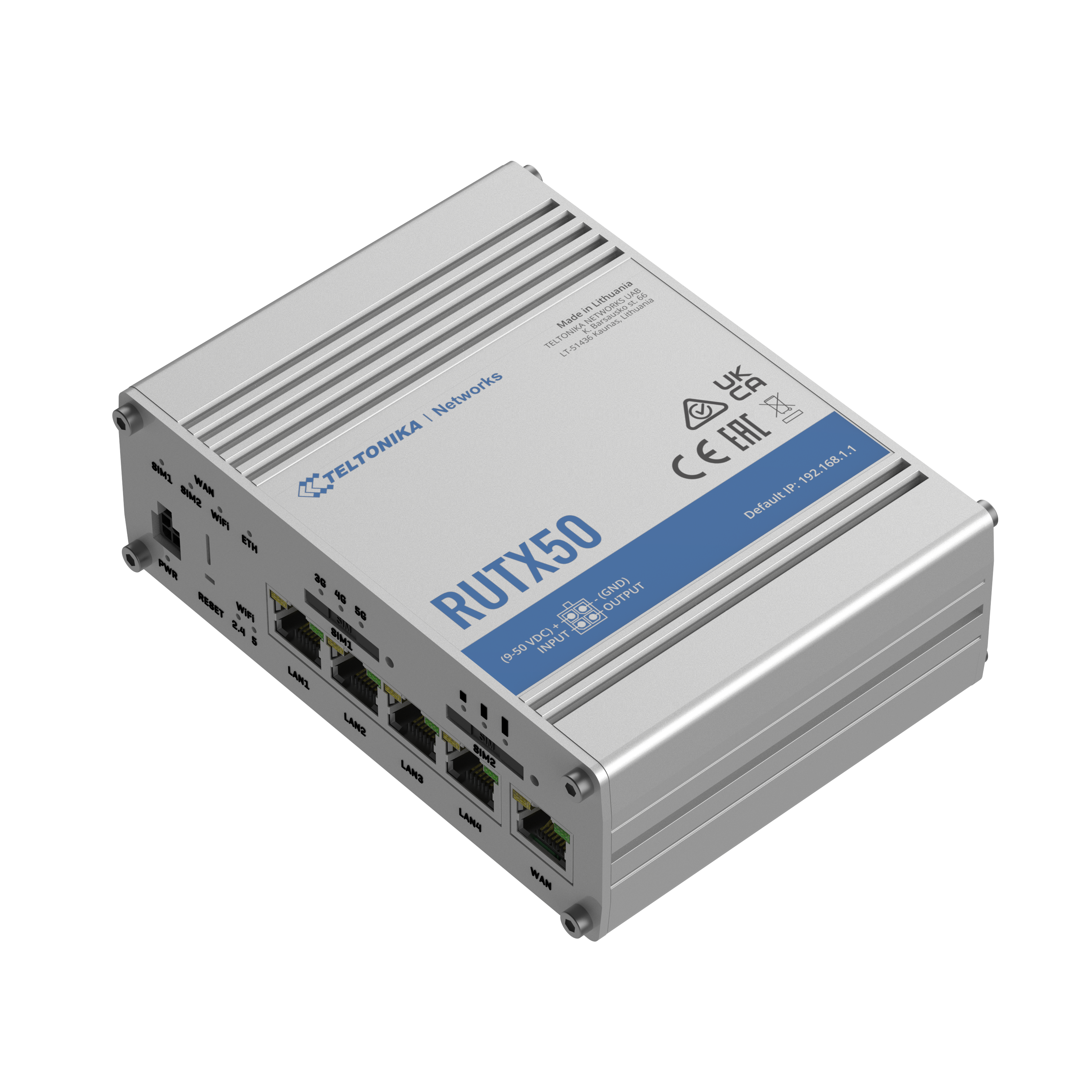 RUTX50 - Industrial Cellular Router. 5G, 4G (LTE CAT 20) and 3G