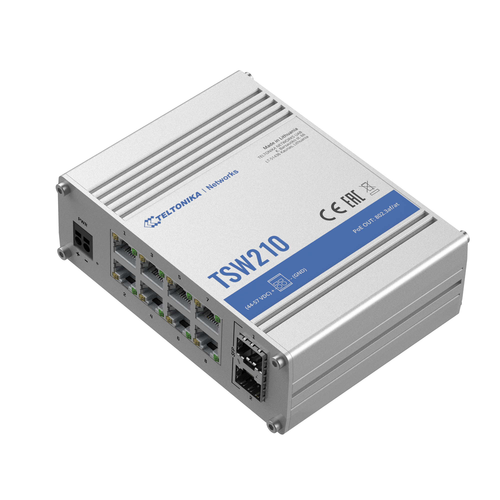 TSW210 - Teltonika Switches. 5 x Gigabit Ethernet ports