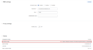 RMS Server refused connection.png