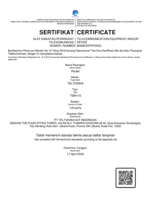 TSW110 SDPPI certificate p1.png