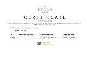 RUT361 - PTCRB Certified Certificate.png