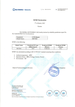 MTBF Declaration RUT241-001.png