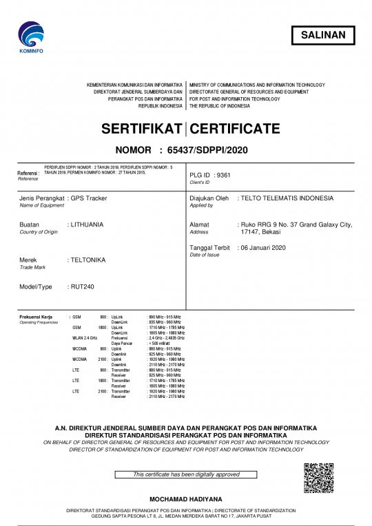 RUT240 SDPPI (POSTEL) - Teltonika Networks Wiki