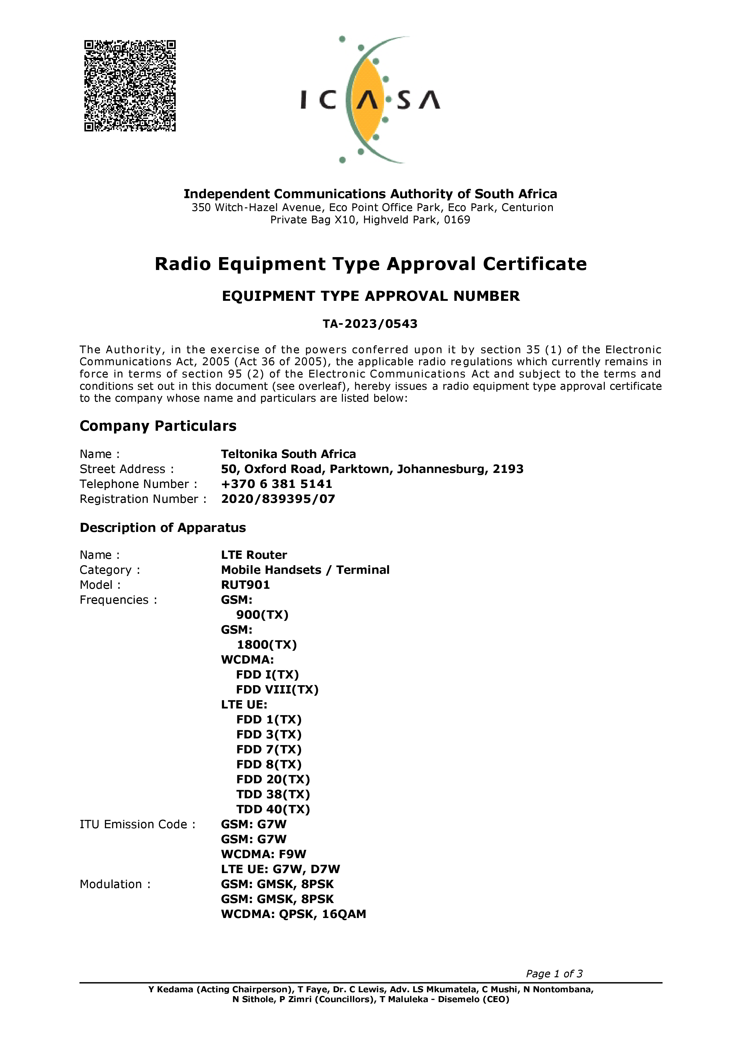 RUT901 ICASA - Teltonika Networks Wiki